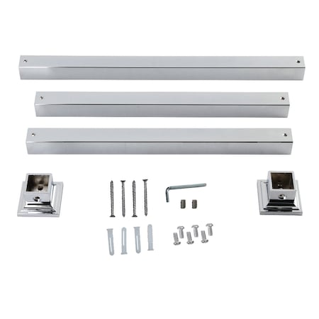 Kingston Brass VPB3322SQ1H Console Sink Legs Wall Support, Polished Chrome VPB3322SQ1H